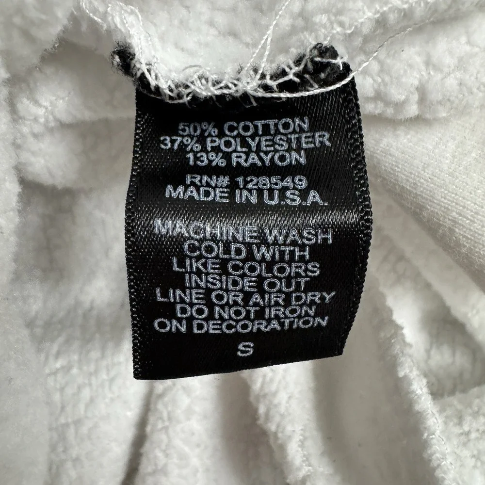 Aviator Nation Sweatshirt Womens Small White Rainbow Stripe USA Pullover Retro - Picture 7 of 8